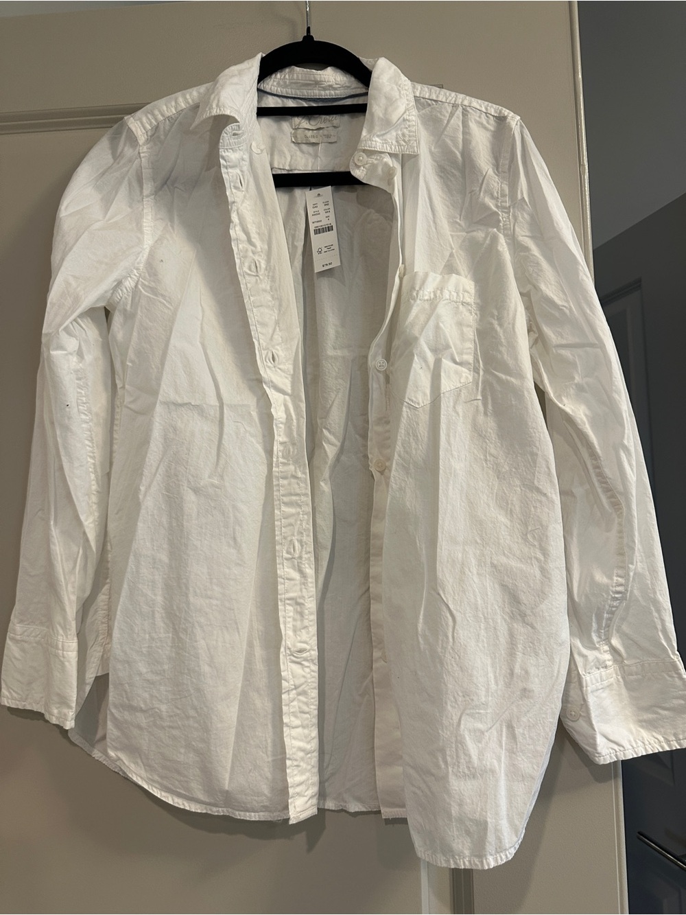J crew women’s White Button-Up Shirt - Classic Long Sleeve